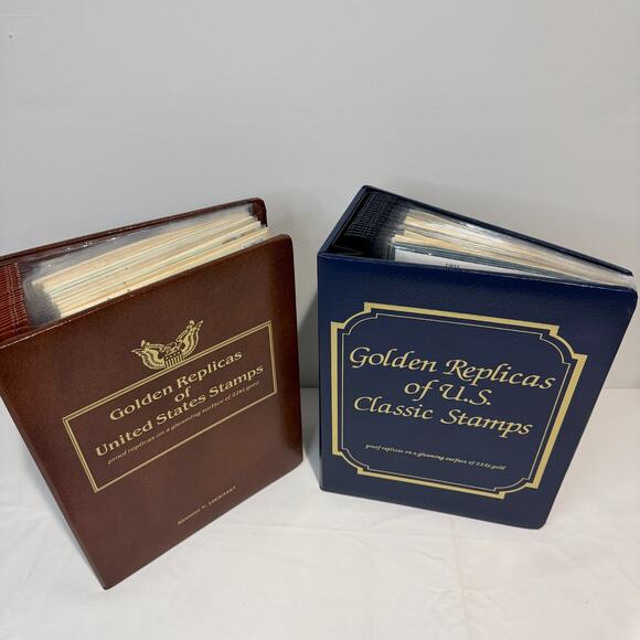 46 - Golden Replicas of U.S. Stamps Postal Classic 22k Gold Stamps - Mixed Lot - Picture 2 of 16